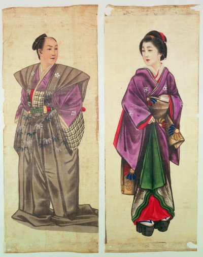 Two Japanese Figures by Japanese School